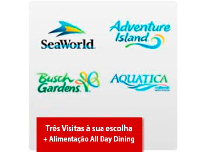 SeaWorld Orlando Three Park Ticket +  FREE All Day Dining